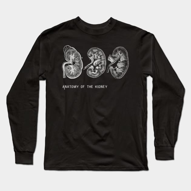 Anatomy of the kidney Long Sleeve T-Shirt by Dr.Bear